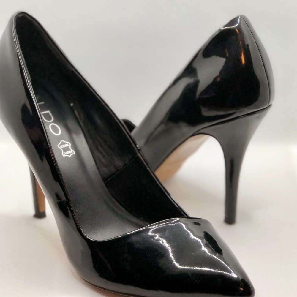 ALDO Stessy Black Patent Women's Pump - Size 7